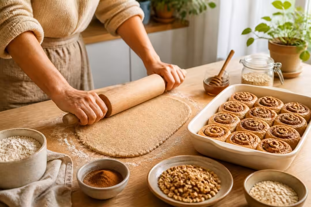 découvrez notre recette facile de cinnamon rolls healthy sans robot pour un plaisir gourmand et sain fait maison.