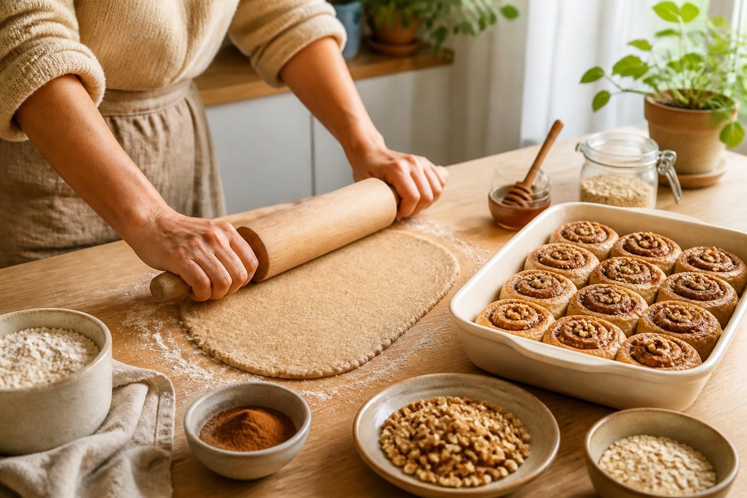 découvrez notre recette facile de cinnamon rolls healthy sans robot pour un plaisir gourmand et sain fait maison.